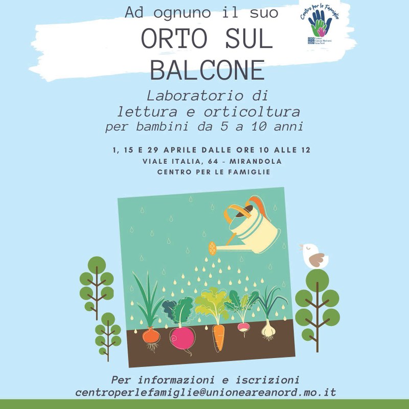 ORTO SUL BALCONE: laboratorio di lettura e di orticoltura