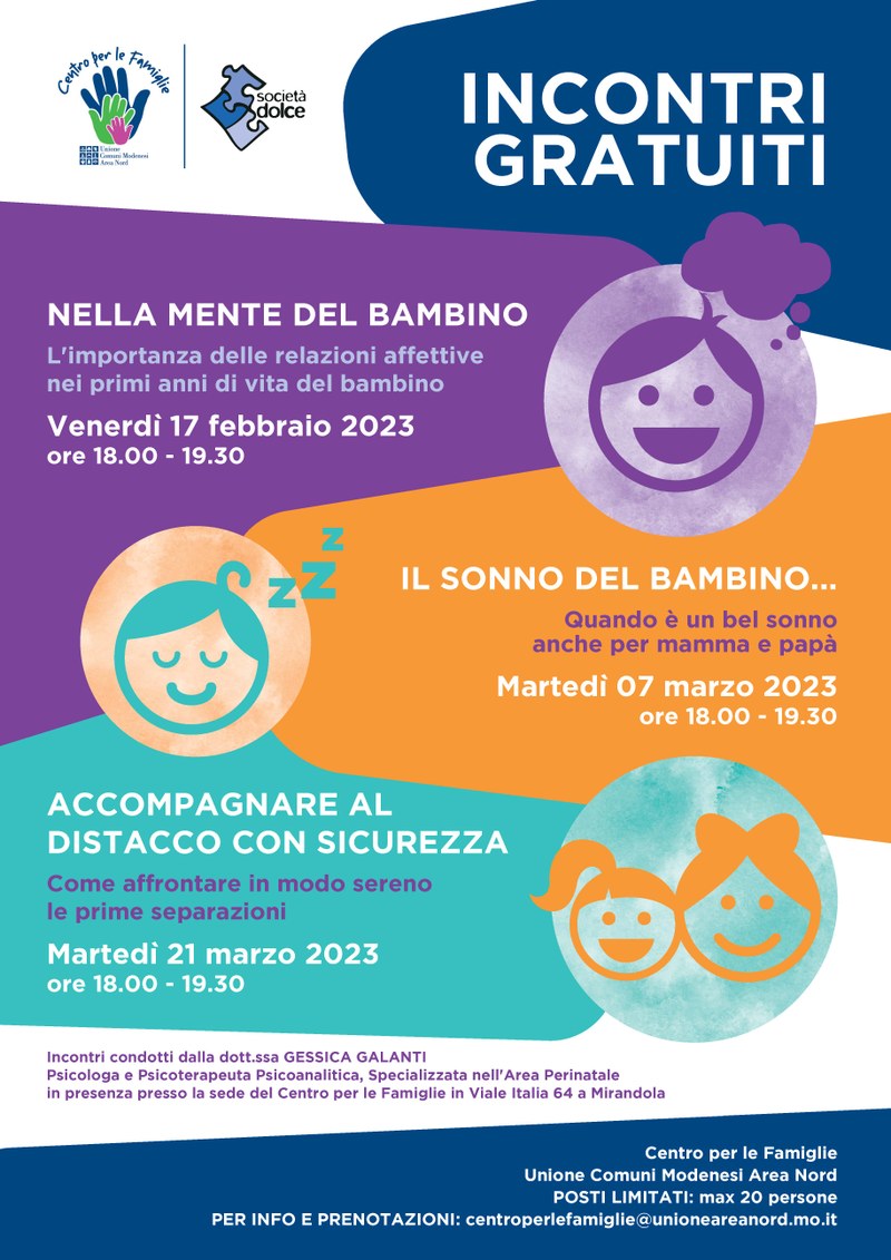 Un ciclo di incontri dedicati ai genitori